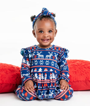 Reversible Opening Ready Set Romper® Twirl in Nordic Winter