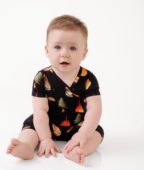 Wrap-A-Roo™ Wrap Opening Romper in Little Explorer