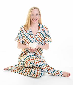 Women’s Deluxe Loungewear PANTS in Checkered Spice