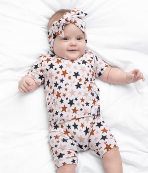 Front Opening Ready Set Romper® Shortie in Ribbed Superstar