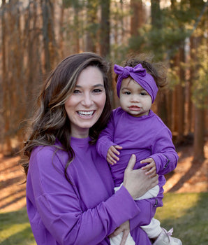 Crew Neck Layer Up in Violet