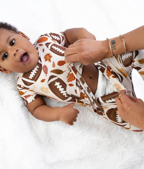 Change-A-Roo™ Front Opening Romper in Touchdown