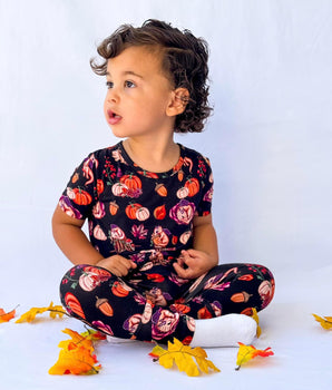 Change-A-Roo™ Front Opening Romper in OG Harvest Dragon