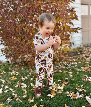 Change-A-Roo™ Front Opening Romper in Touchdown