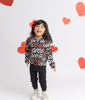 Children's Crew Neck Sweater in Heart to Heart