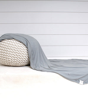 Eucalyptus Grey Ribbed | Bamboo Viscose LUXE BLANKET